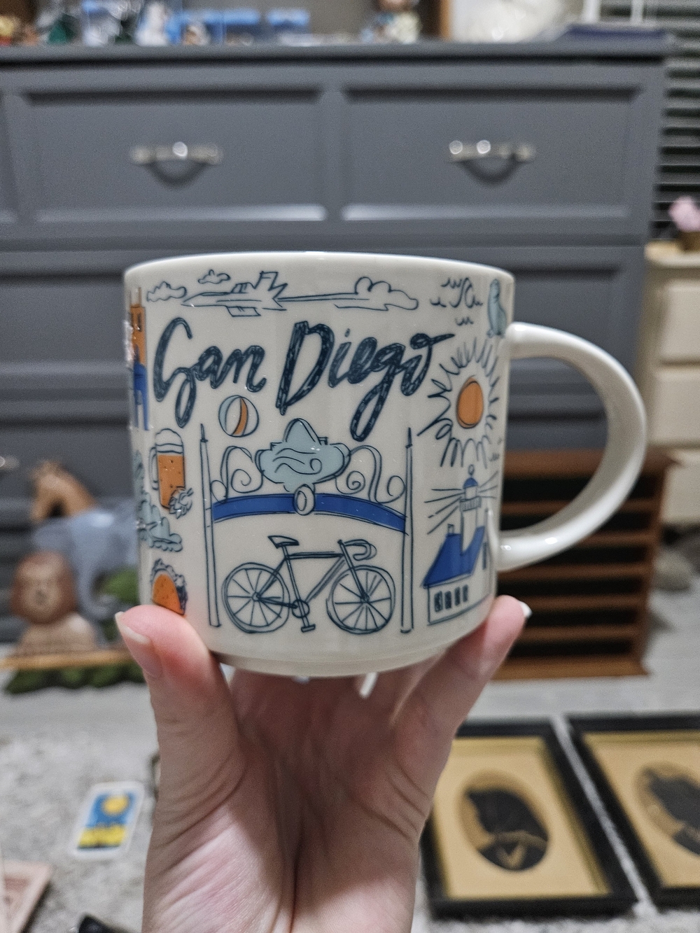 Starbucks San Diego Cityscape Mug - White, Blue, Orange